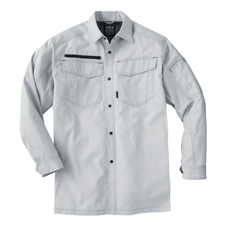 長袖シャツ【WA11719-SUN】 6.シルバー