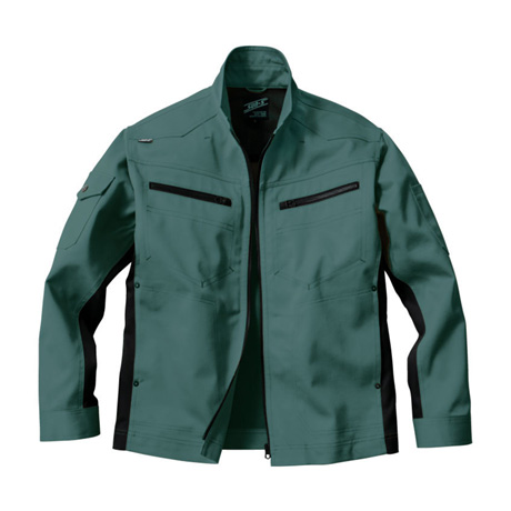 トリカット長袖ブルゾン【WA11921-SUN】 7.グリーン