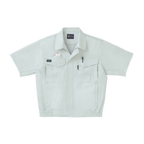 トリカット半袖ブルゾン【WA14100R-SUN】 6.シルバー