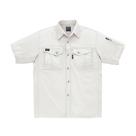 トリカット半袖シャツ【WA14107-SUN】 6.シルバー