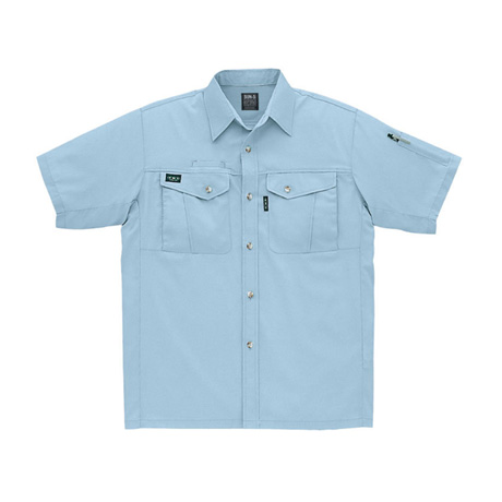 トリカット半袖シャツ【WA14107-SUN】 14.アイスブルー