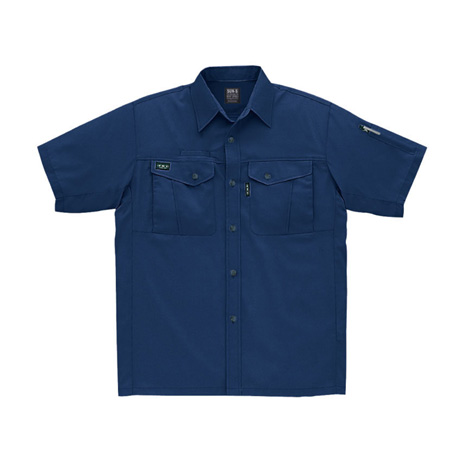 トリカット半袖シャツ【WA14107-SUN】 33.ネイビー