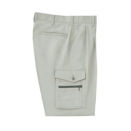 帯電防止ツータックカーゴパンツ【WA155-SUN】 2.アイボリー