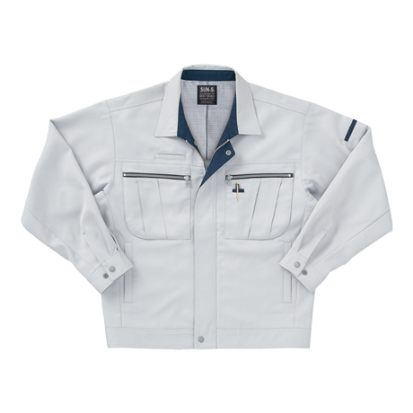 長袖ジャンパー【WA20111-SUN】 6.シルバー