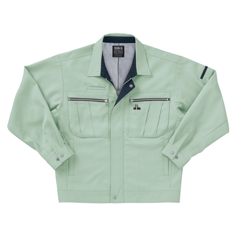 長袖ジャンパー【WA20111-SUN】 7.グリーン