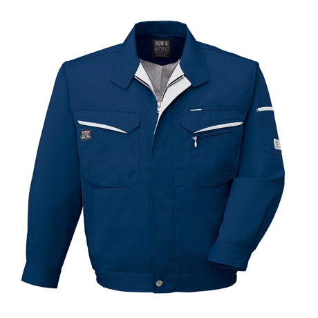 長袖ブルゾン【WA20471-SUN】 3.ネイビー