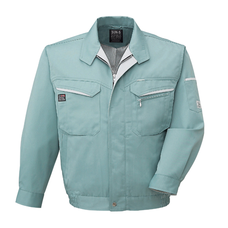 長袖ブルゾン【WA20471-SUN】 7.グリーン