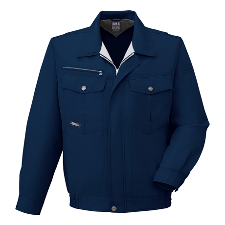 長袖ブルゾン【WA20661-SUN】 3.ネイビー