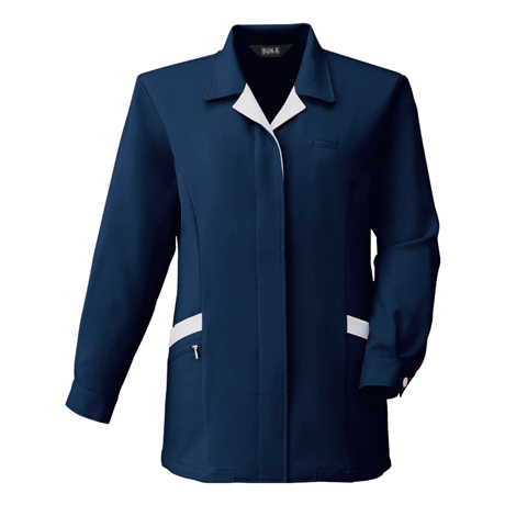 長袖スモック【WA20772-SUN】 3.ネイビー