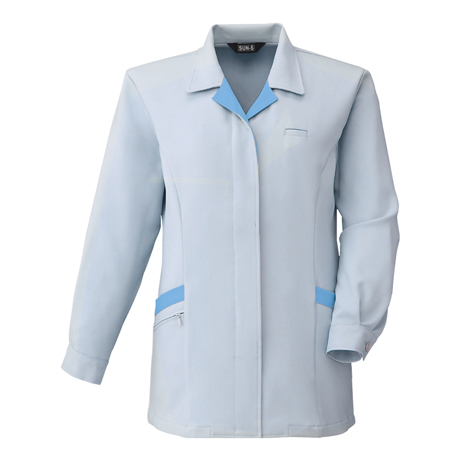 長袖スモック【WA20772-SUN】 6.シルバー