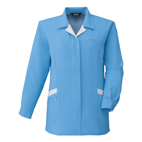 長袖スモック【WA20772-SUN】 13.サックス