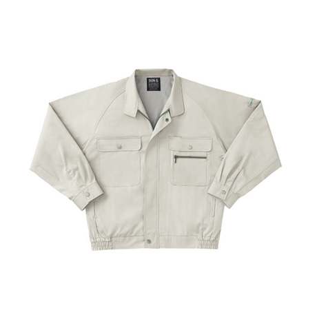 長袖ラグラントリカットブルゾン【WA321-SUN】 2.アイボリー