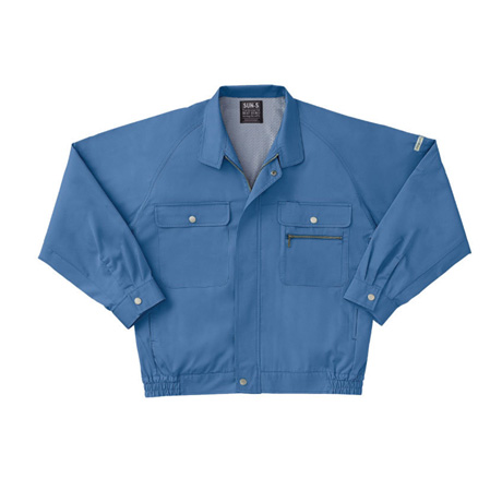 長袖ラグラントリカットブルゾン【WA321-SUN】 4.ブルー