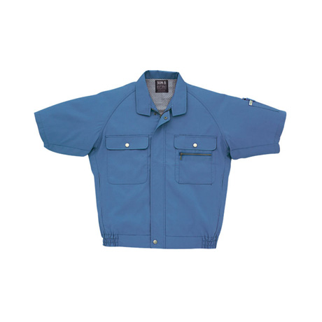 半袖ラグラントリカットブルゾン【WA322-SUN】 4.ブルー