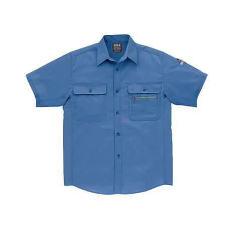 半袖トリカットシャツ【WA327-SUN】 4.ブルー