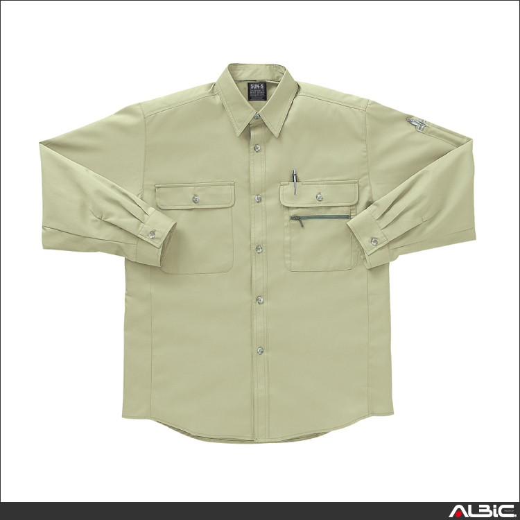 長袖トリカットシャツ【WA329-SUN】 商品写真