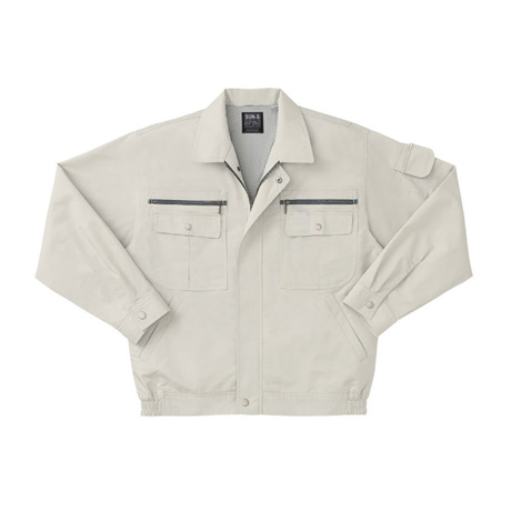 ストレッチ長袖ブルゾン【WA821-SUN】 2.アイボリー