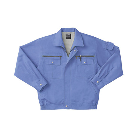 ストレッチ長袖ブルゾン【WA821-SUN】 14.ティリアンブルー