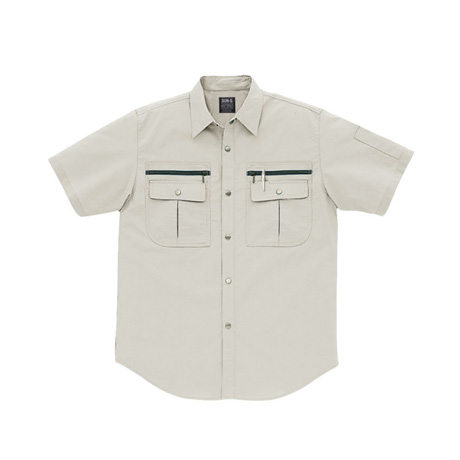 ストレッチ半袖シャツ【WA827-SUN】 2.アイボリー