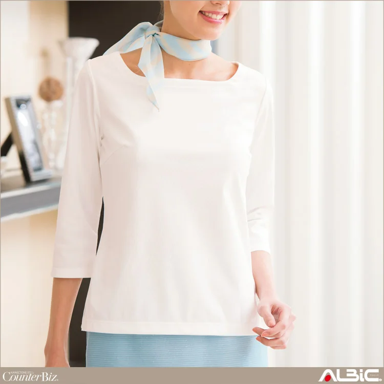 七分袖スクエアネック【WP370-HAN】 商品写真