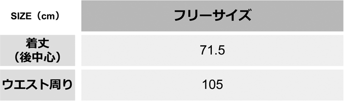 チュニック【WP761-HAN】 サイズ表