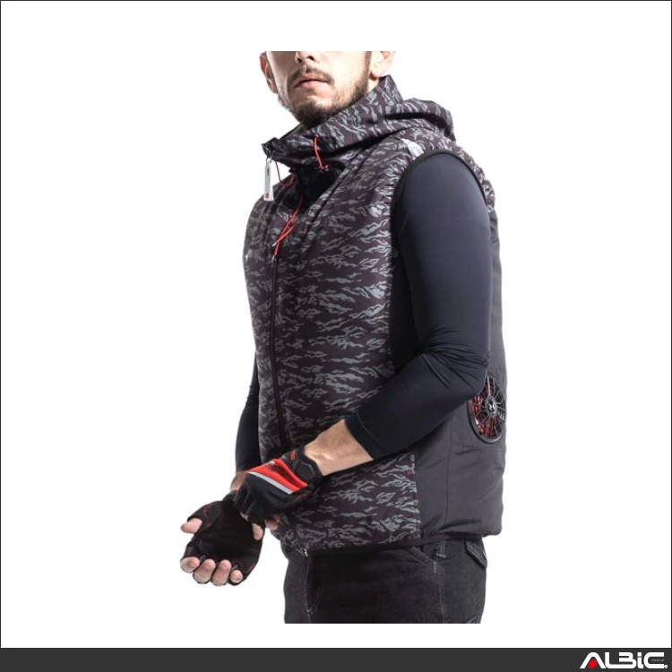 空調風神服 服単体 フード付きベスト 【MK100-OKH】 - ユニフォーム