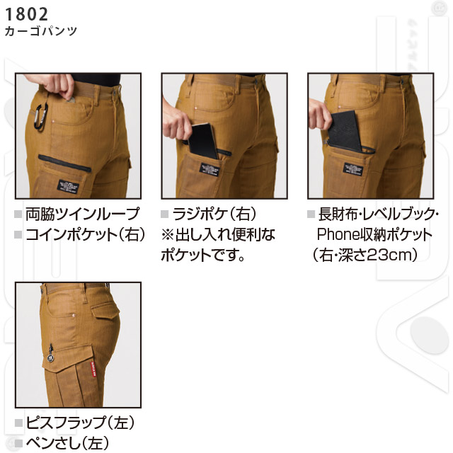 1801-BATシリーズ パンツ性能