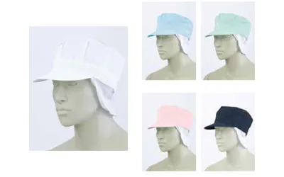 天メッシュ八角帽子たれ付