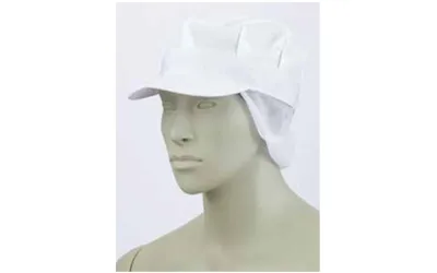 メッシュ八角帽子たれ付