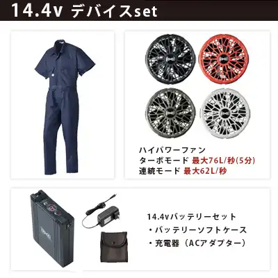 空調つなぎ 14.4vセット