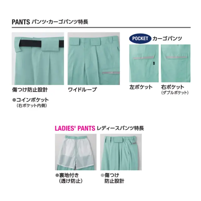 パンツ、カーゴ機能詳細