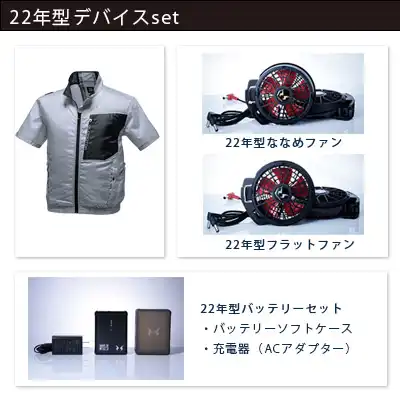 空調風神服　2022年型3点セット（服+ファン+バッテリー22年型）