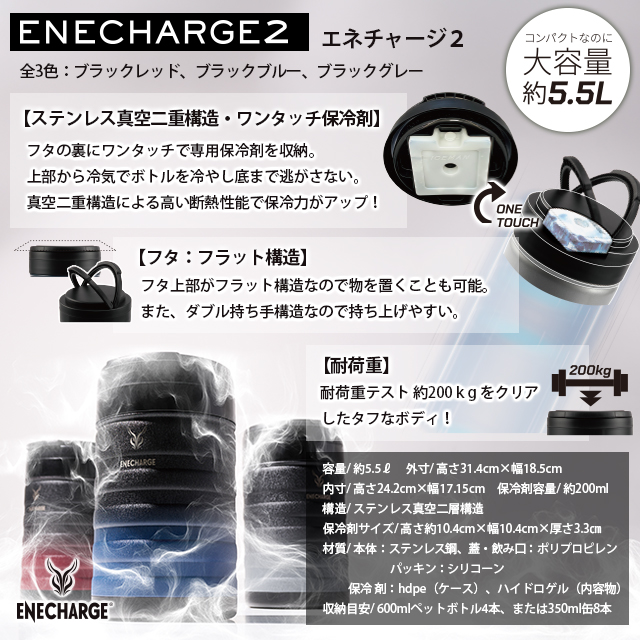 【別売OP】エネチャージ(チャージボトル用保冷ボックス)