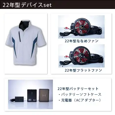 空調風神服　2022年型3点セット（服+ファン+バッテリー22年型）