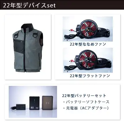  空調風神服　2022年型3点セット（服+ファン+バッテリー22年型）