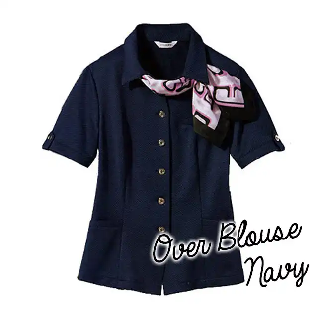 事務服 S5012-SERシリーズ ネイビーブラウス