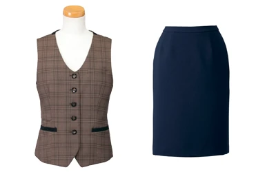 ベスト+スカート